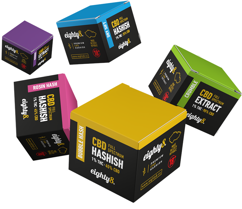 CBD a HHC extrakty nejvyšší kvality - Eighty8